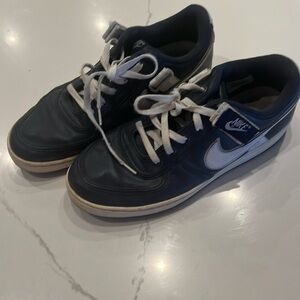 Black and white Nike shoes